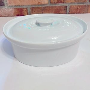 Cordon Bleu White Porcelain Dish with Lid